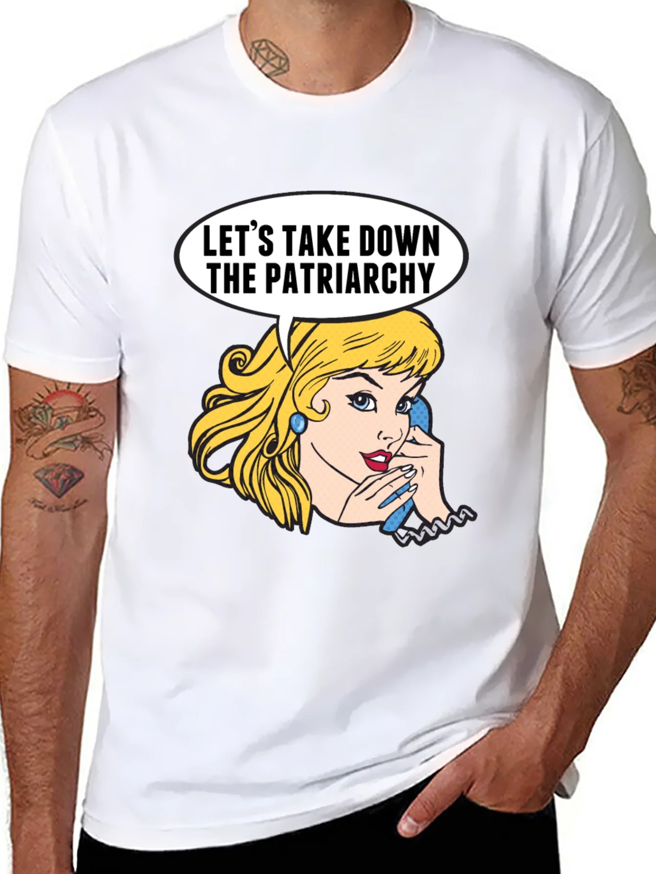 Feminist T-Shirt: Lets Take Down the Patriarchy Graphic Tee