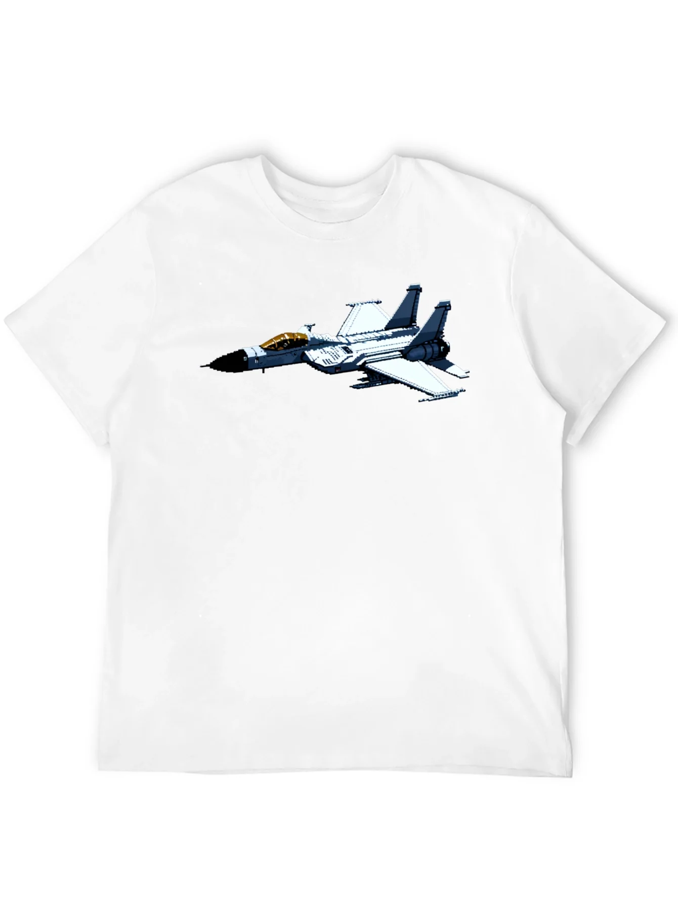 Jet Fighter Graphic Tee - Black Cotton Comfort