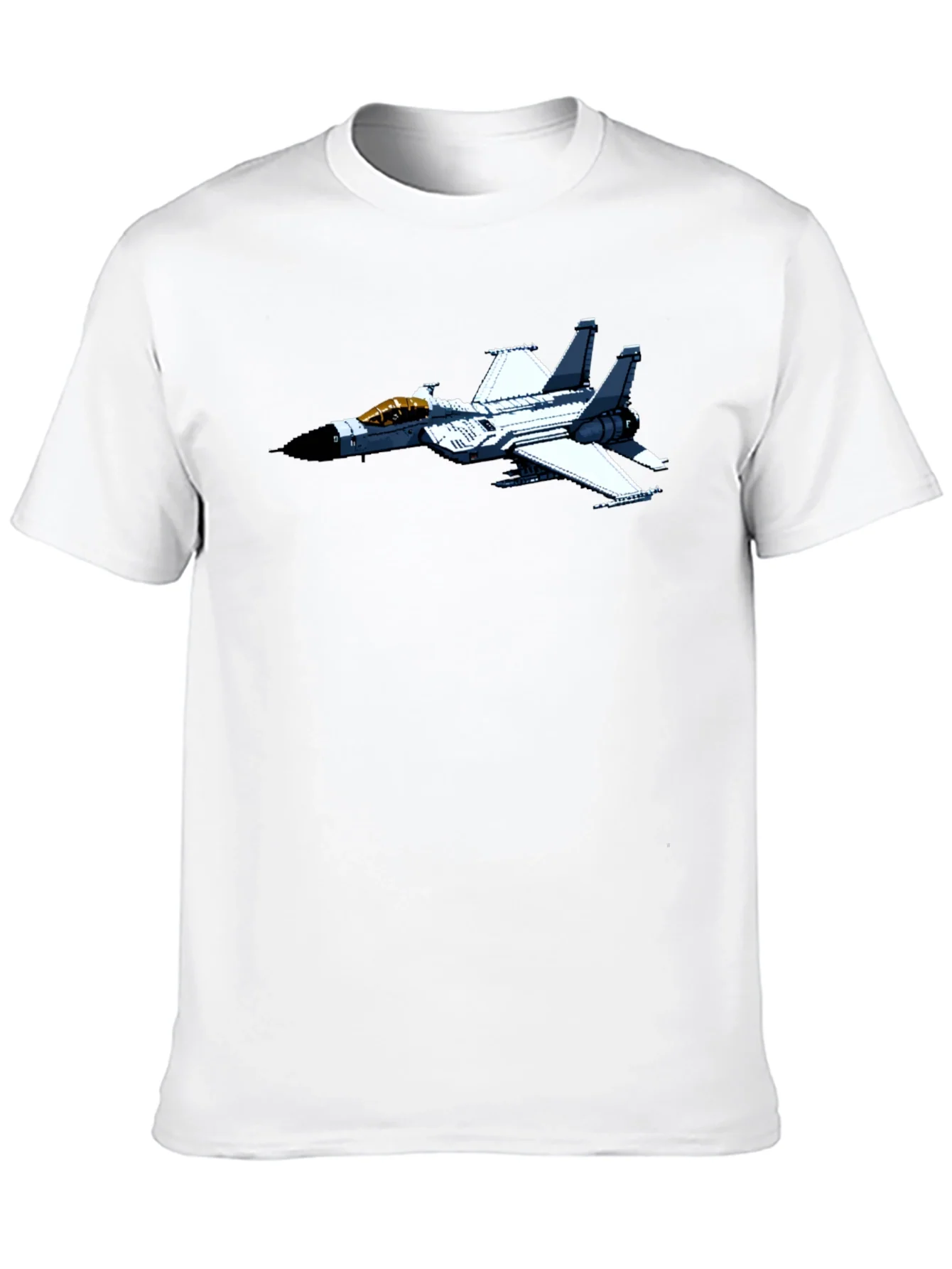 Jet Fighter Graphic Tee - Black Cotton Comfort