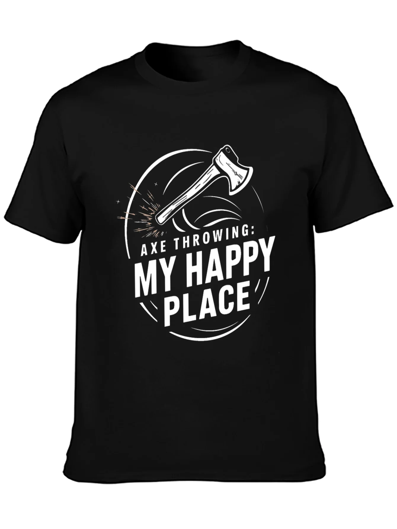 Axe Throwing: My Happy Place Graphic T-Shirt
