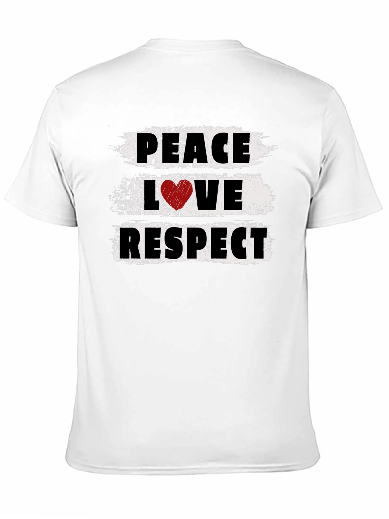 Peace Love Respect Graphic Tee - Unisex Black T-Shirt