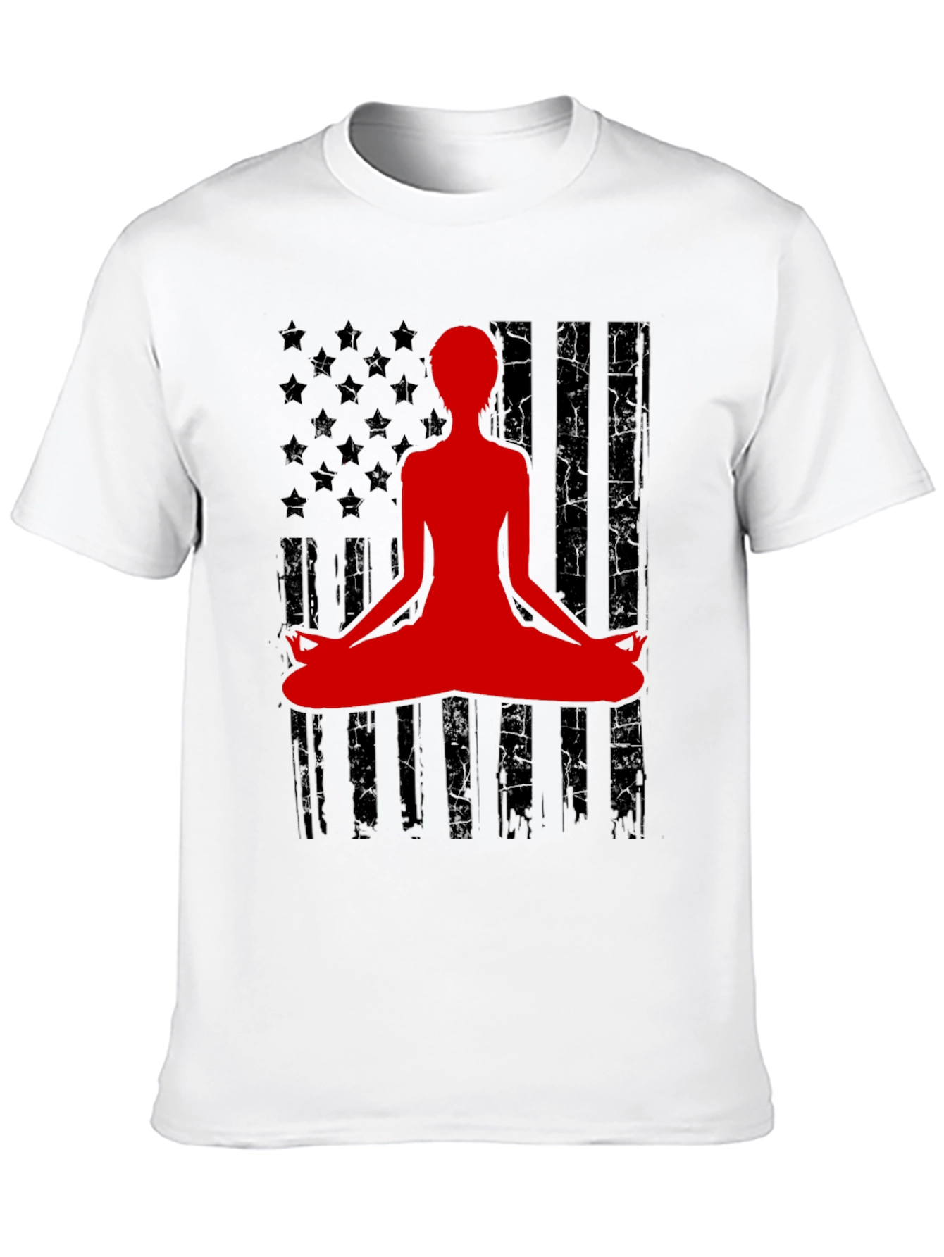 Yoga USA Flag Mens Graphic Tee - Black