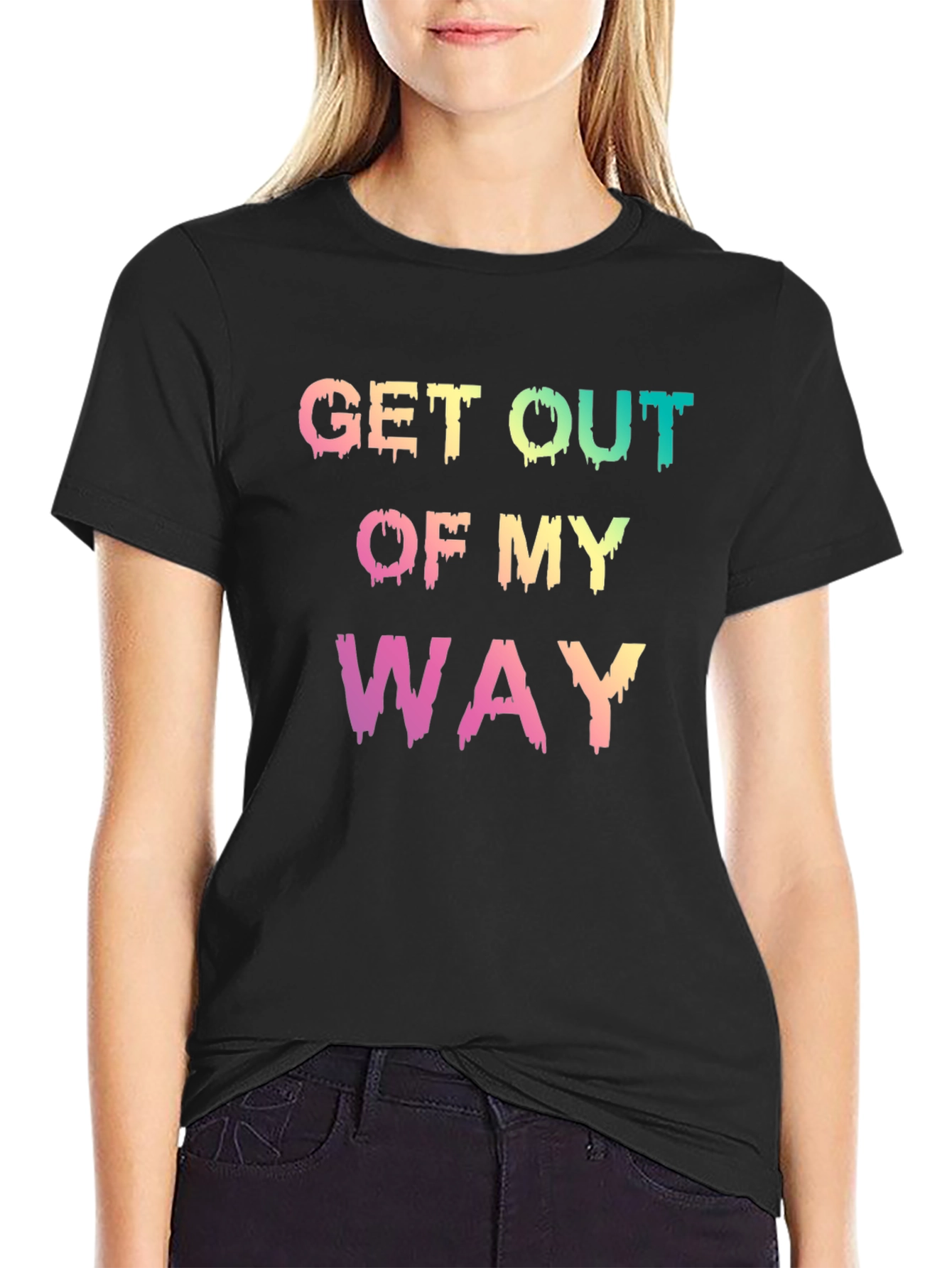 Get Out Of My Way Mens Black T-Shirt