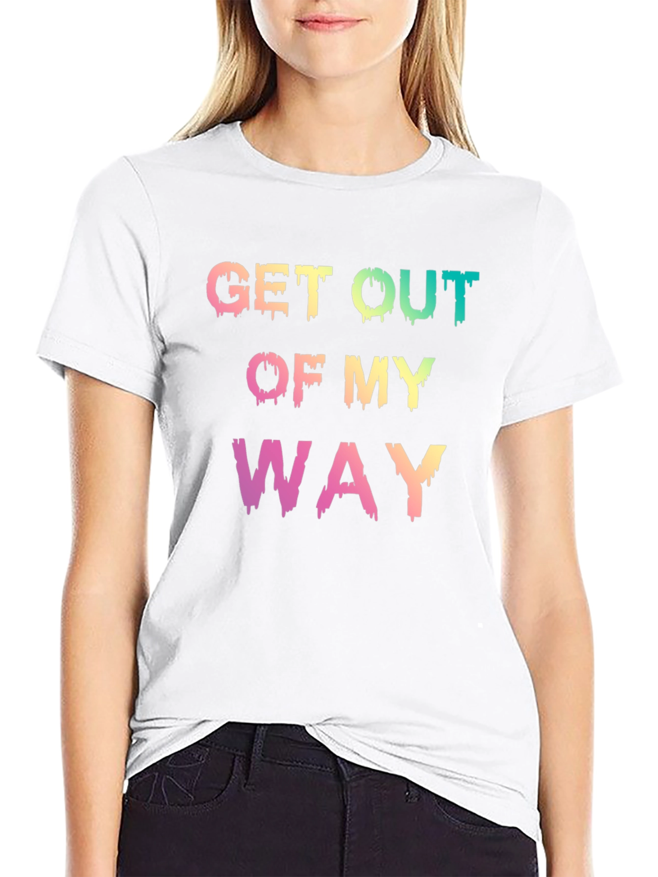 Get Out Of My Way Mens Black T-Shirt