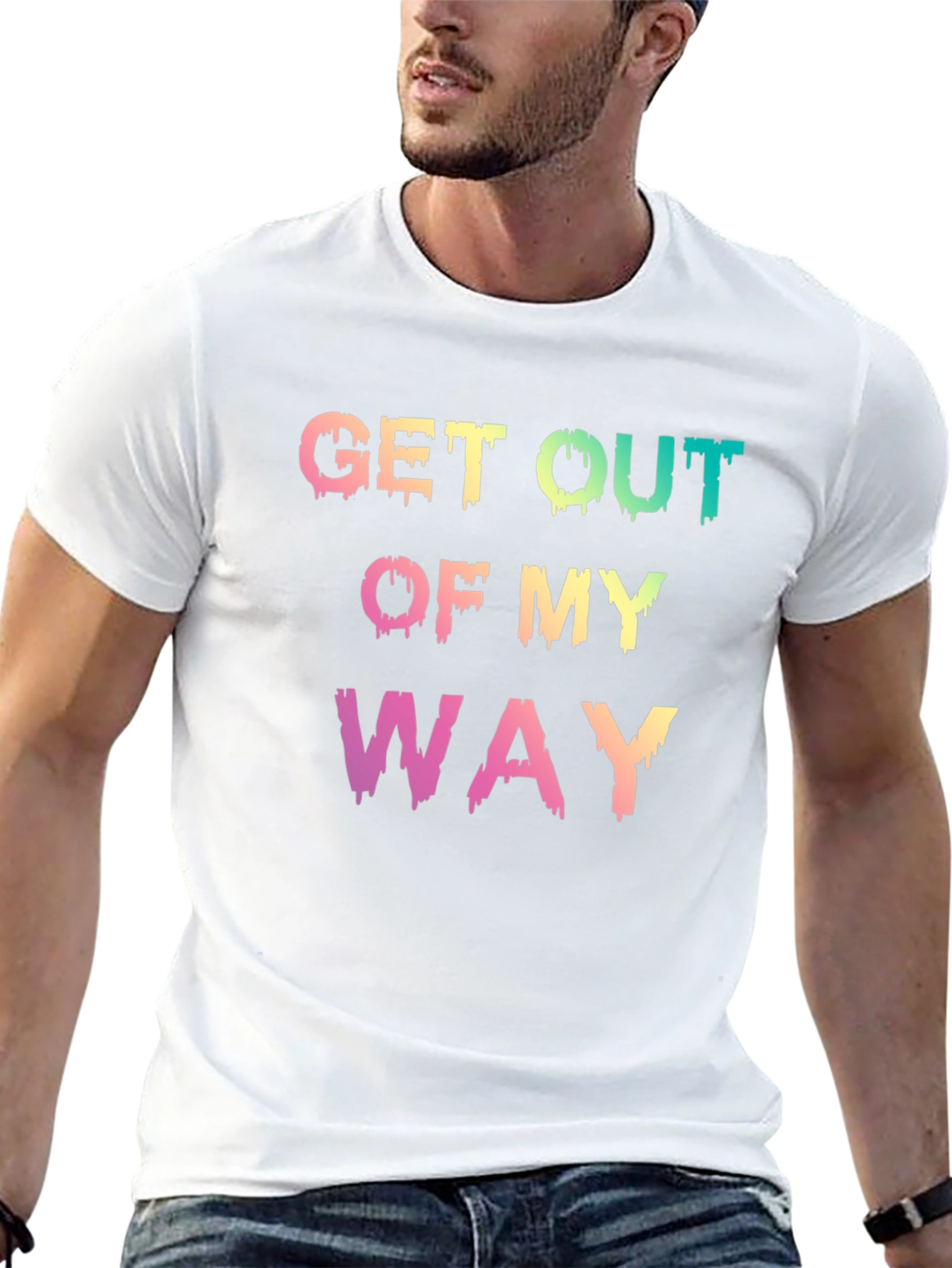 Get Out Of My Way Mens Black T-Shirt