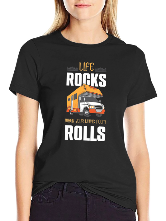 Life Rocks RV T-Shirt Camping Adventure Tee