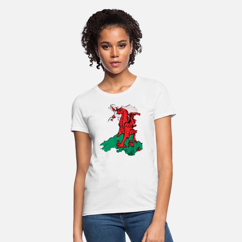 Wales Flag in Wales Map