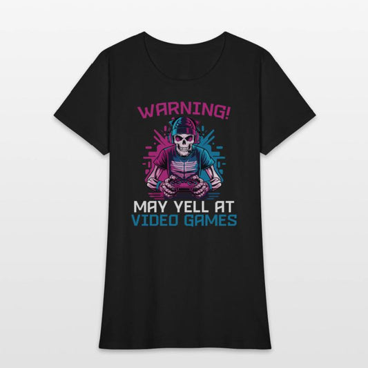 Warning May Yell At Video Games Skeleton Gaming