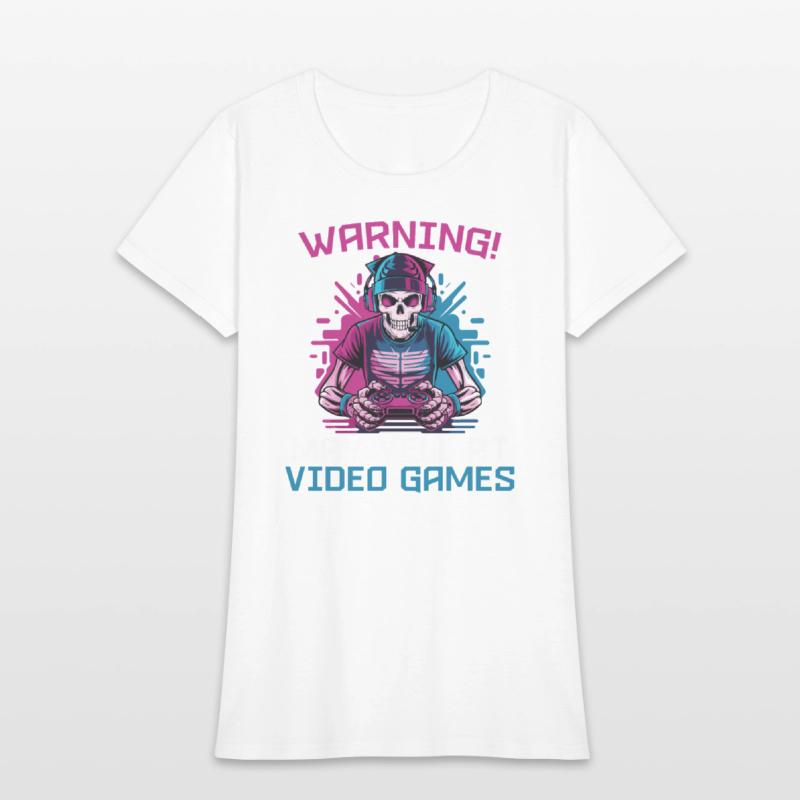 Warning May Yell At Video Games Skeleton Gaming