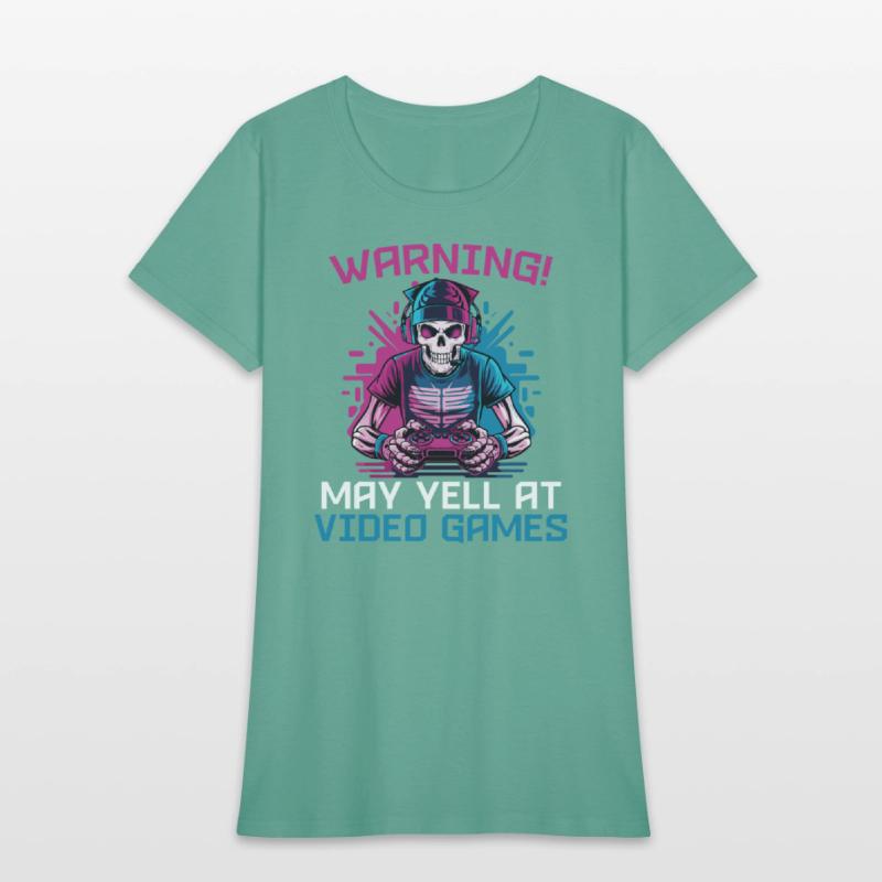 Warning May Yell At Video Games Skeleton Gaming