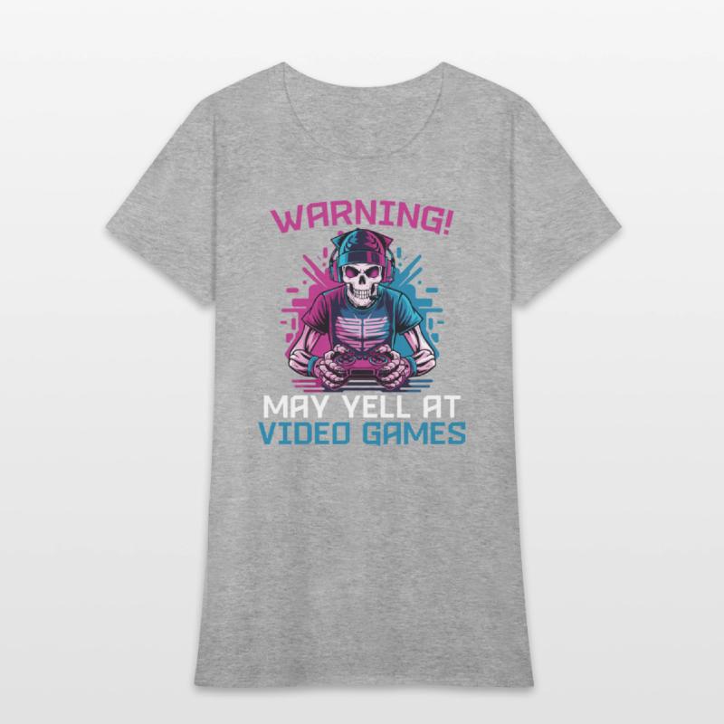 Warning May Yell At Video Games Skeleton Gaming