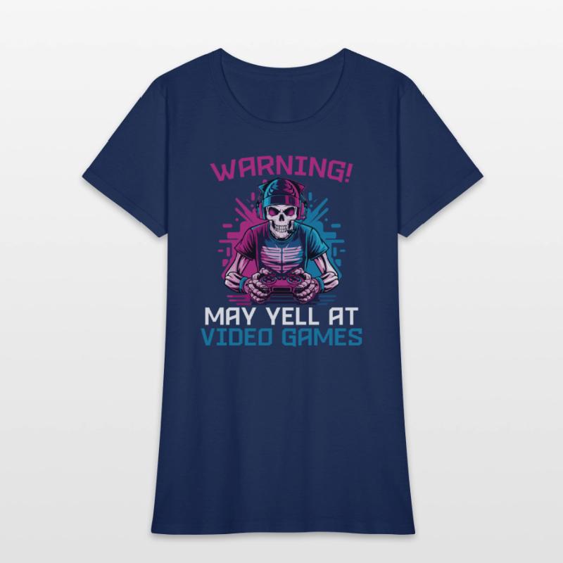 Warning May Yell At Video Games Skeleton Gaming