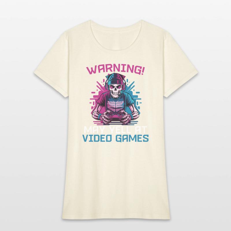 Warning May Yell At Video Games Skeleton Gaming