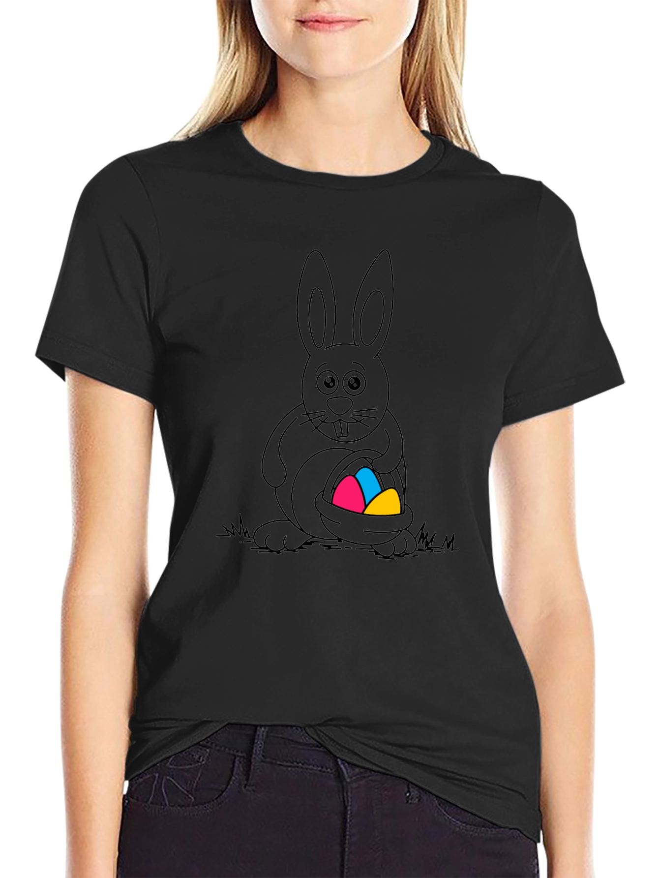Easter Bunny Eggs Graphic T-Shirt