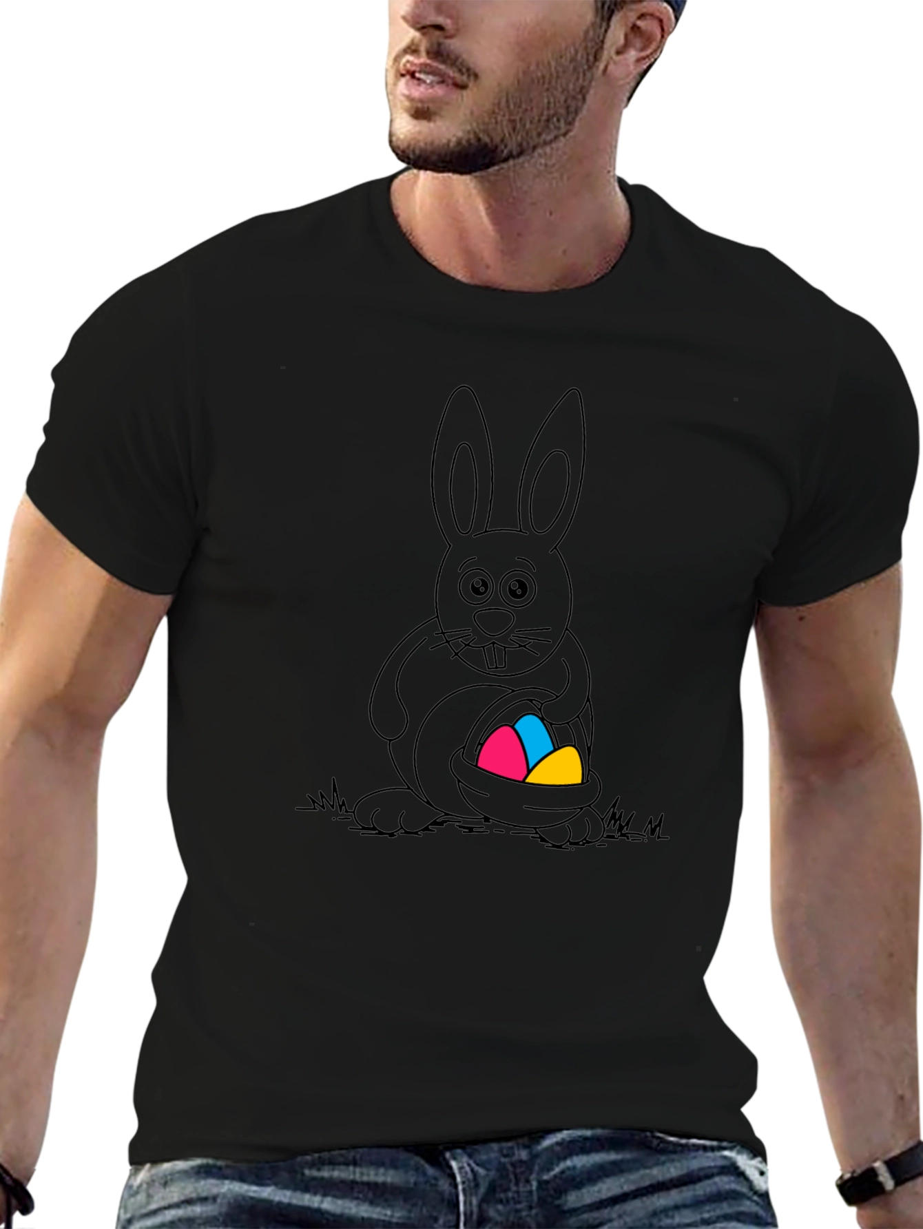 Easter Bunny Eggs Graphic T-Shirt