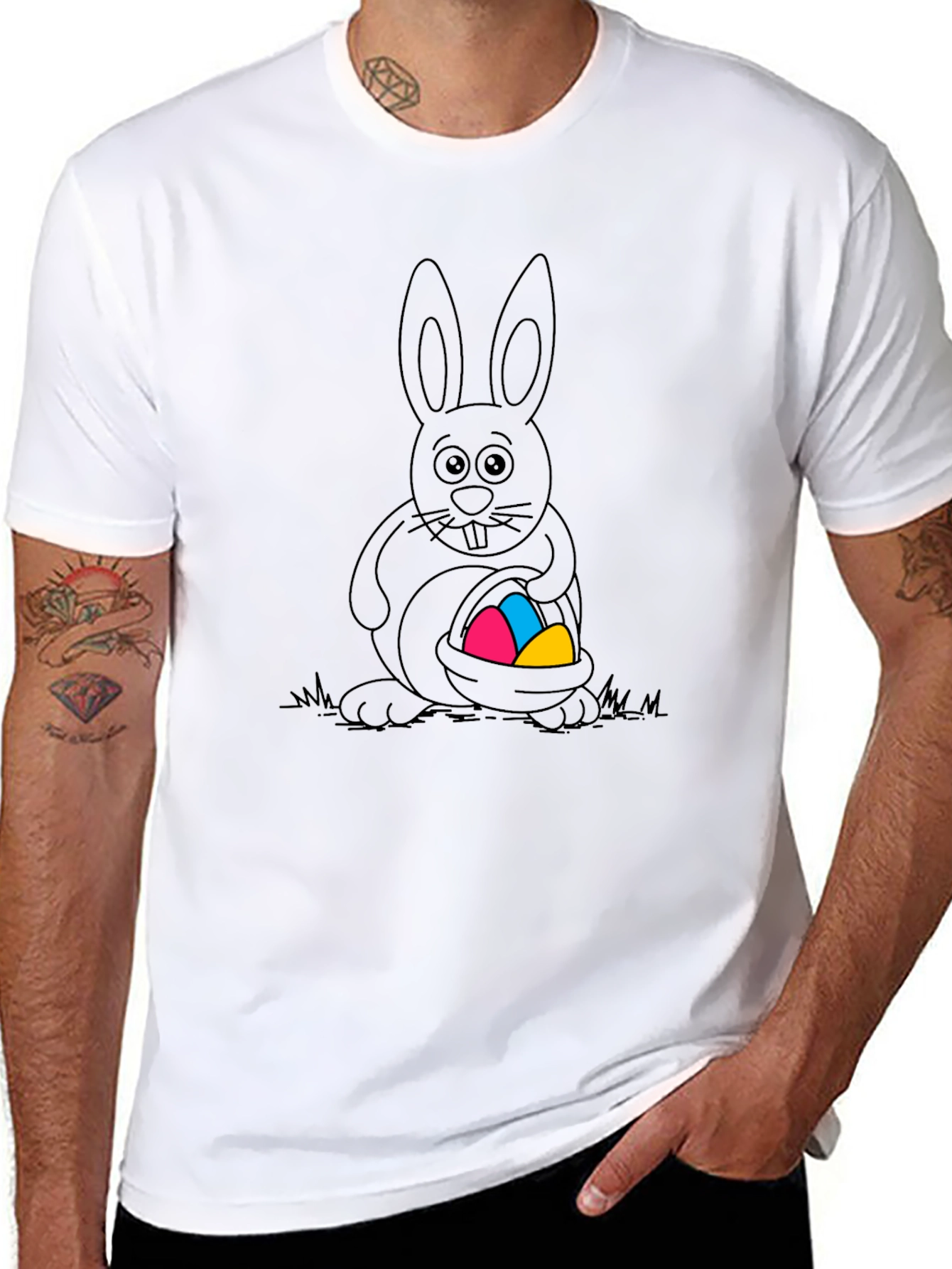Easter Bunny Eggs Graphic T-Shirt