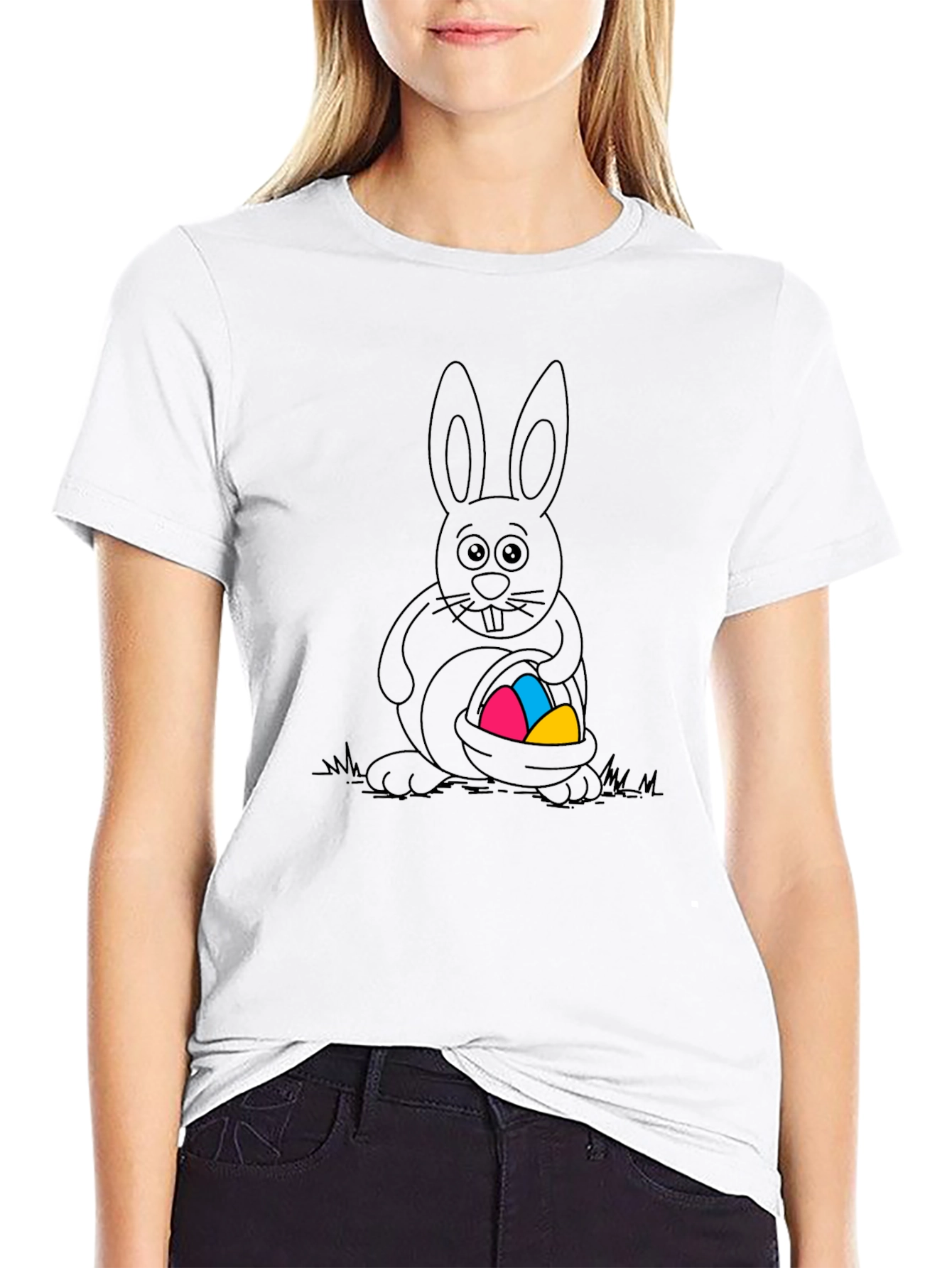 Easter Bunny Eggs Graphic T-Shirt