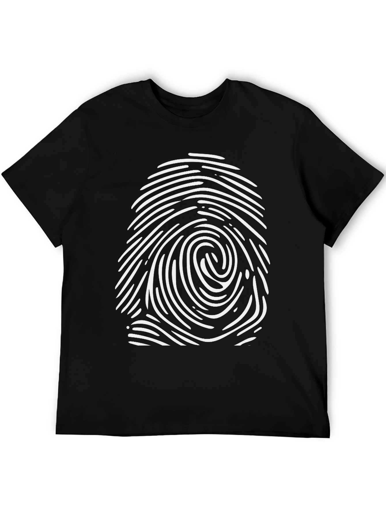 Fingerprint Graphic T-Shirt - Modern Casual Wear