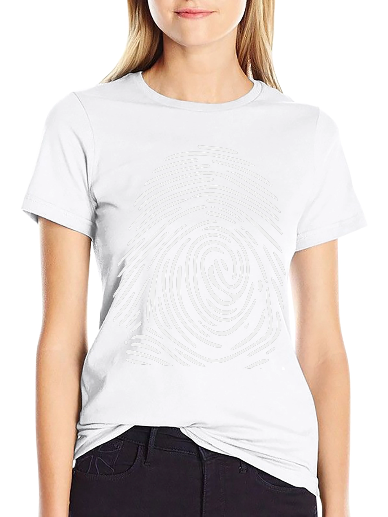 Fingerprint Graphic T-Shirt - Modern Casual Wear