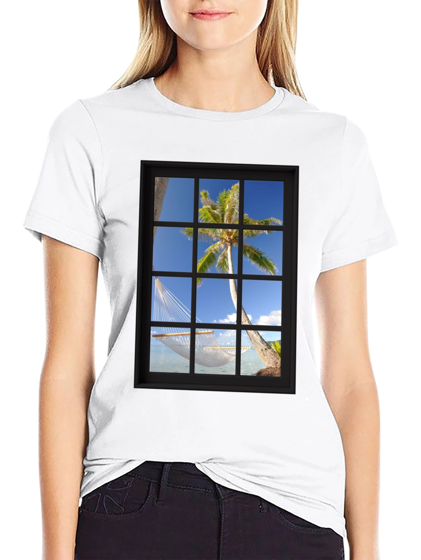 Tropical Hammock T-Shirt - Window View