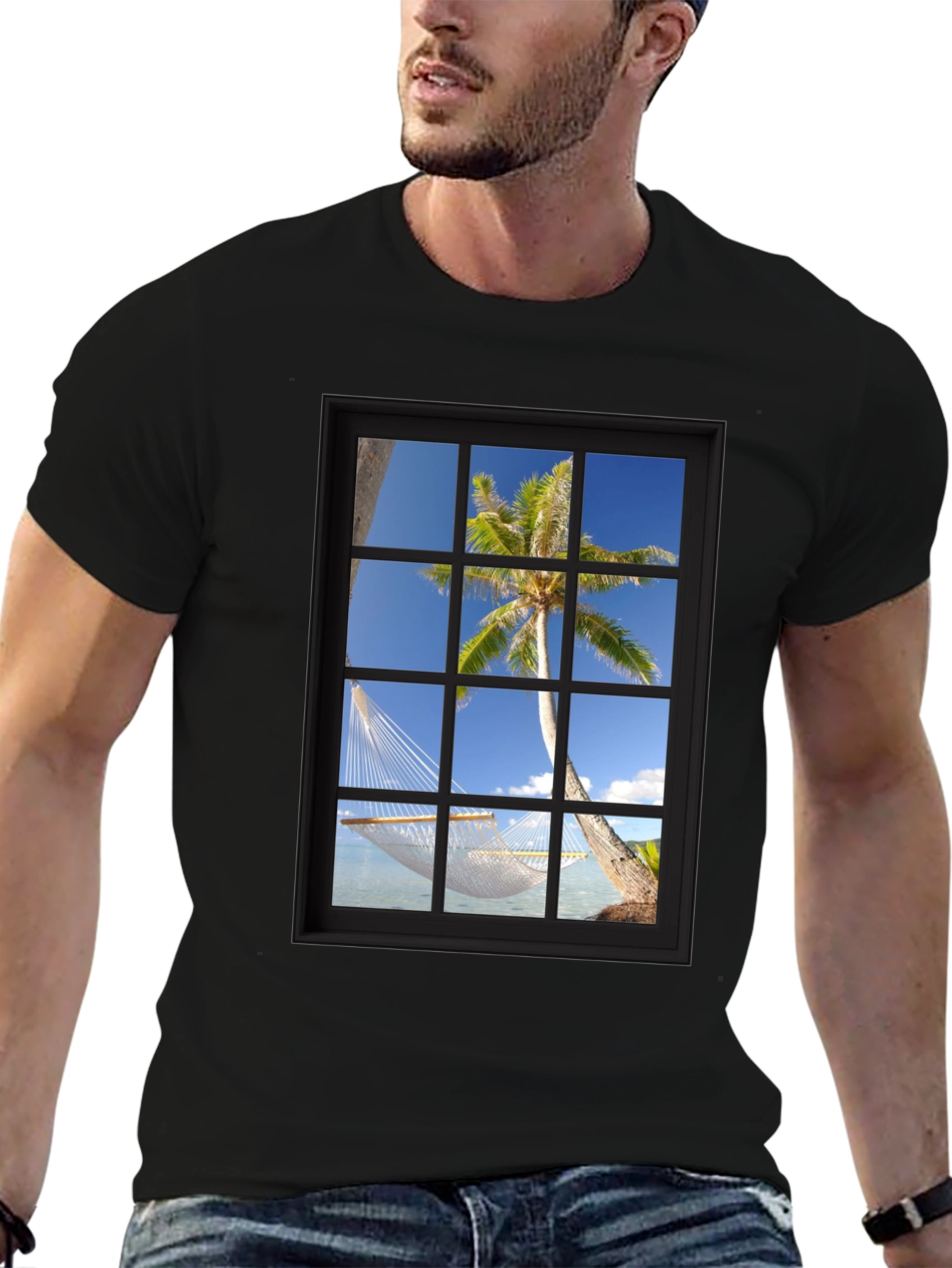 Tropical Hammock T-Shirt - Window View