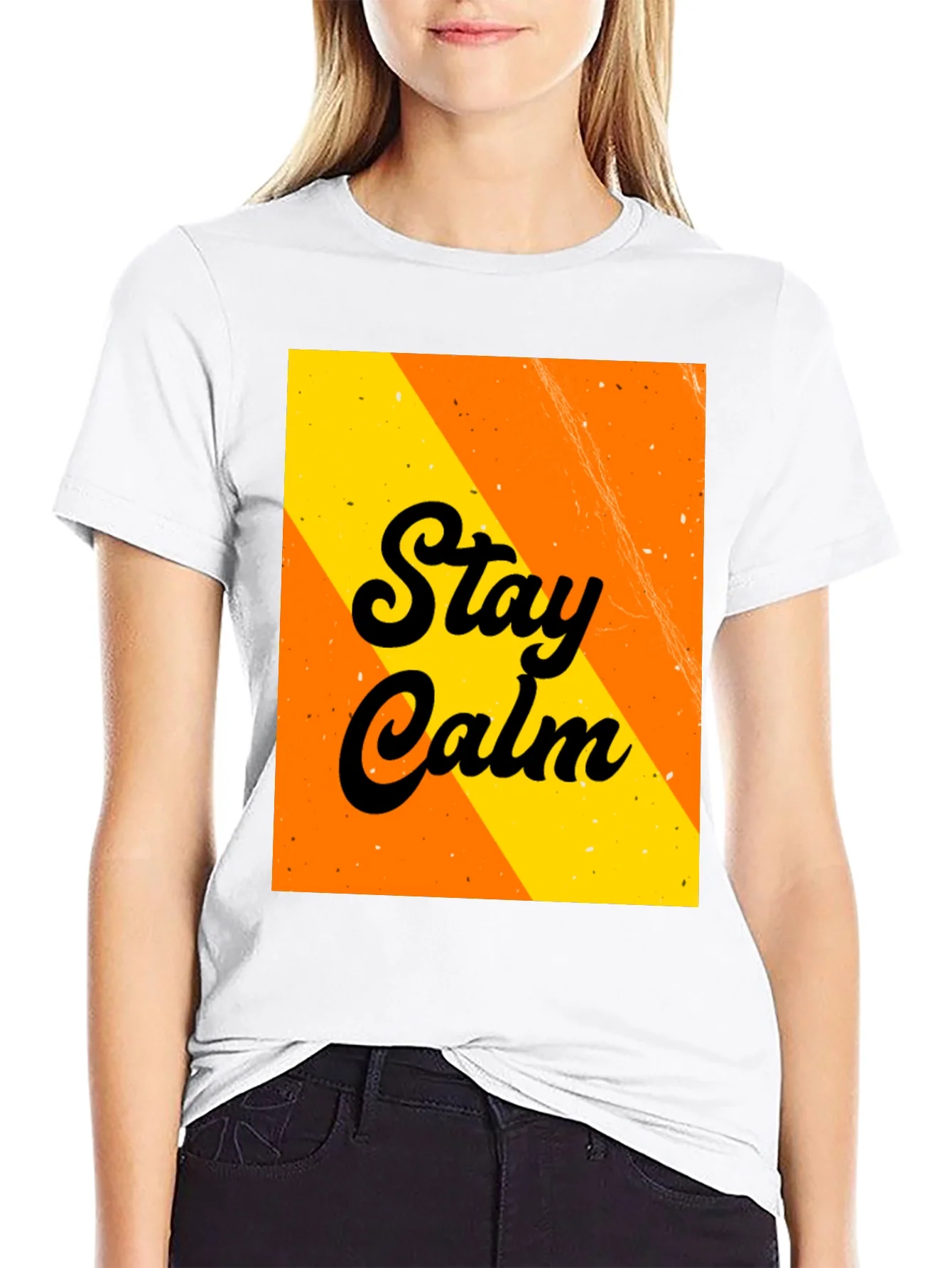 Stay Calm Graphic Tee - Trendy Black T-Shirt