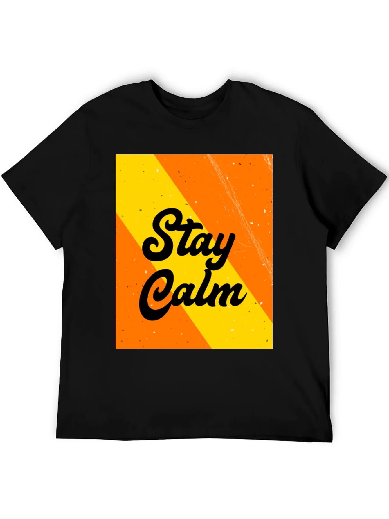 Stay Calm Graphic Tee - Trendy Black T-Shirt