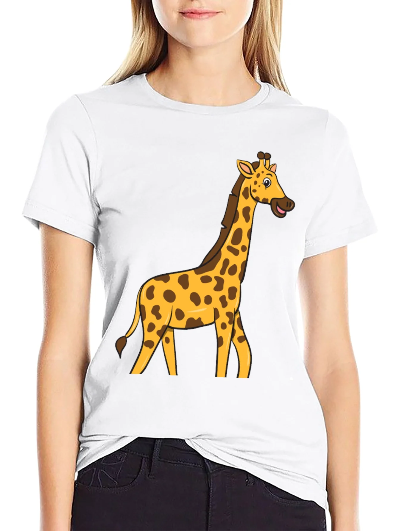 Giraffe Graphic T-Shirt - Fun Cartoon Tee