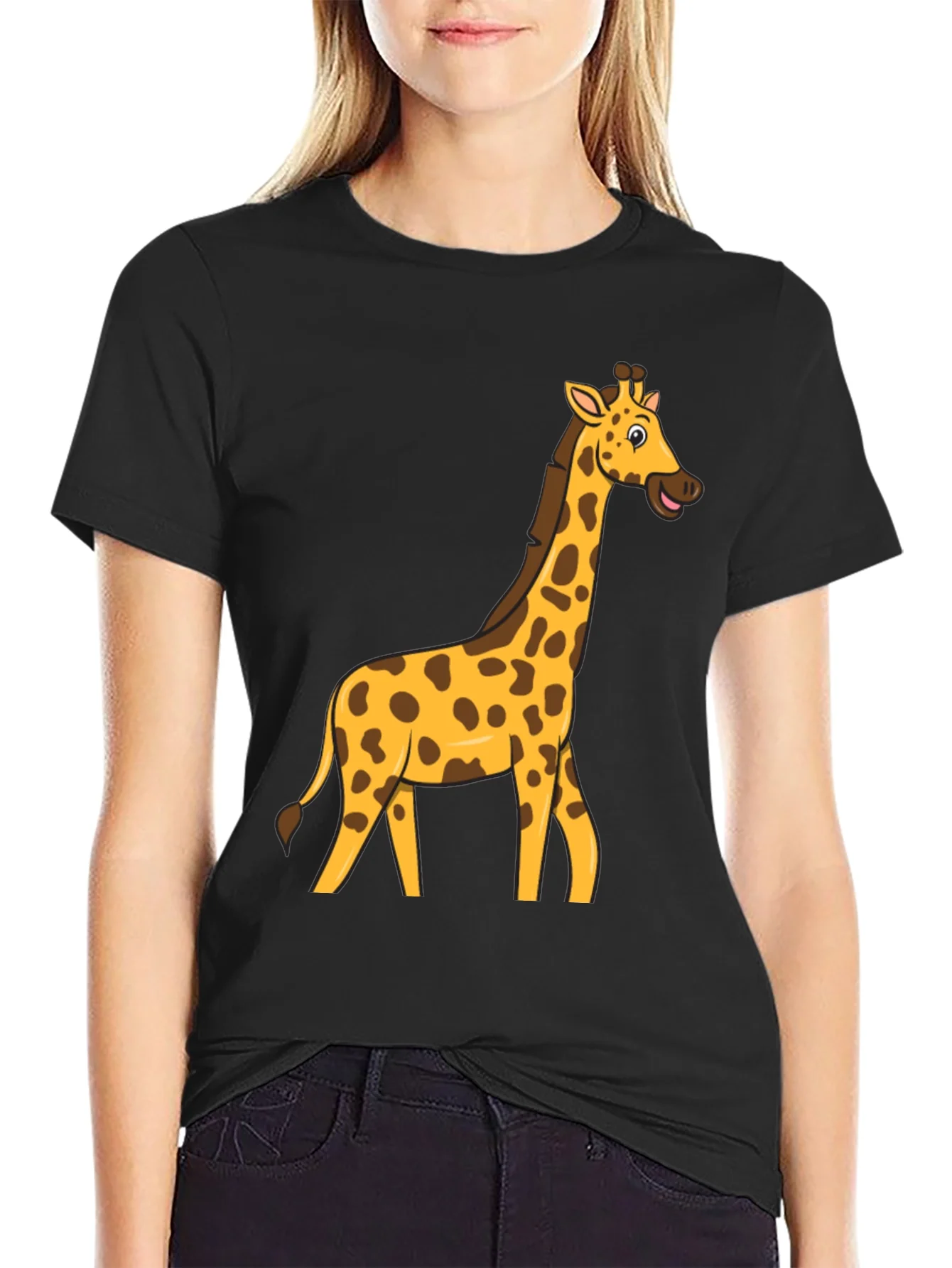Giraffe Graphic T-Shirt - Fun Cartoon Tee