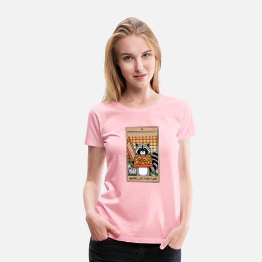 Wheel of Fortune Raccoons Tarot Card