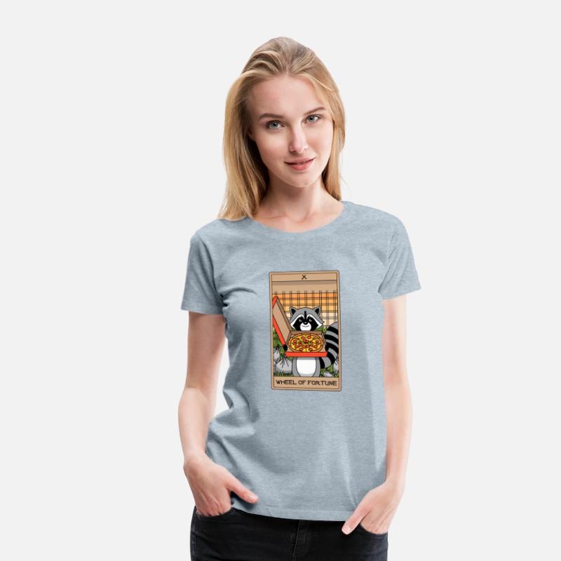 Wheel of Fortune Raccoons Tarot Card