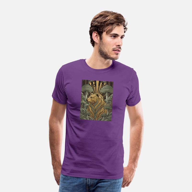 Whimsical Forest Bear Art Nouveau