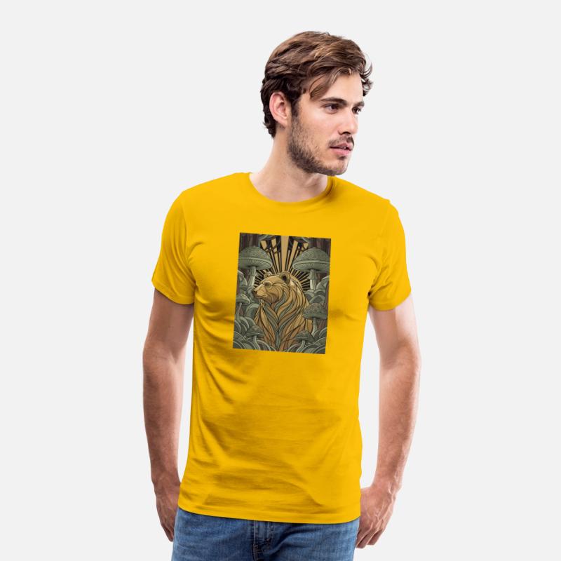 Whimsical Forest Bear Art Nouveau