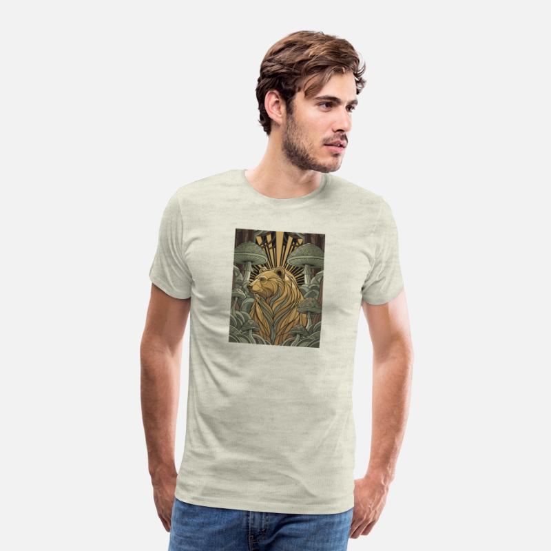Whimsical Forest Bear Art Nouveau