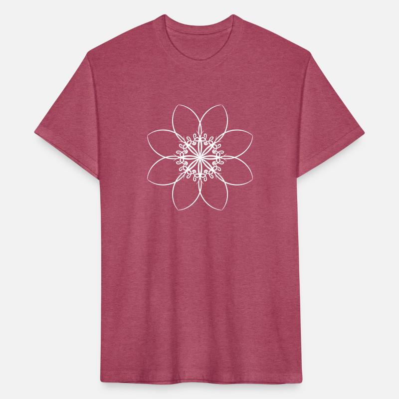White Beautiful Flower Tribal Lines Tattoo Design