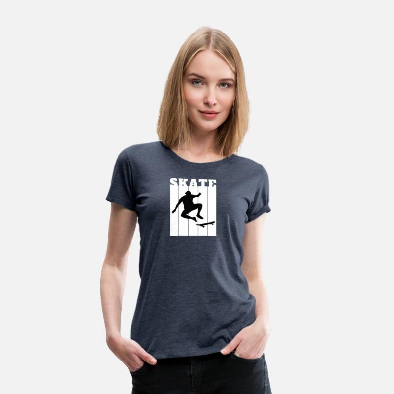 White Black Illustrated Skate T Shirt