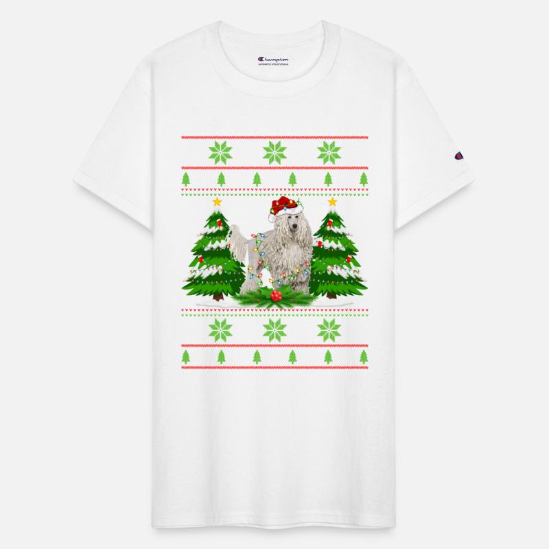 White Corded Dog Christmas Tree Lights