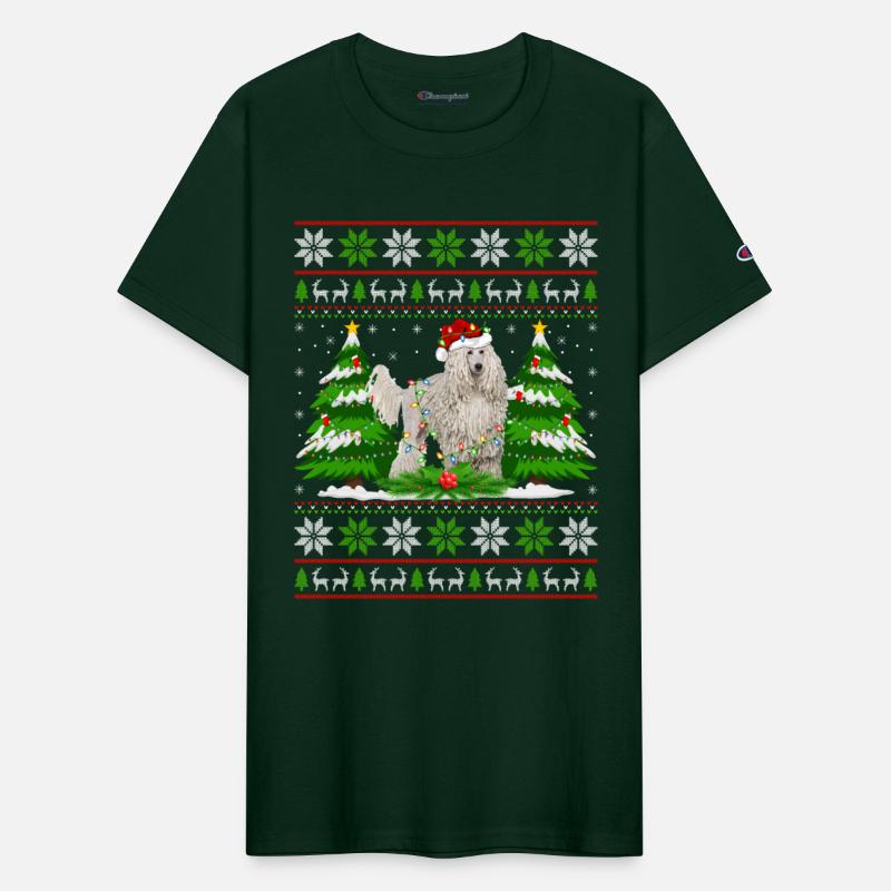 White Corded Dog Christmas Tree Lights
