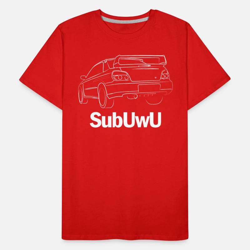 White subuwu impreza wrx sti jdm lover car outline