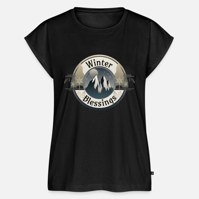 Winter Blessings Mountains and Star Light Badge