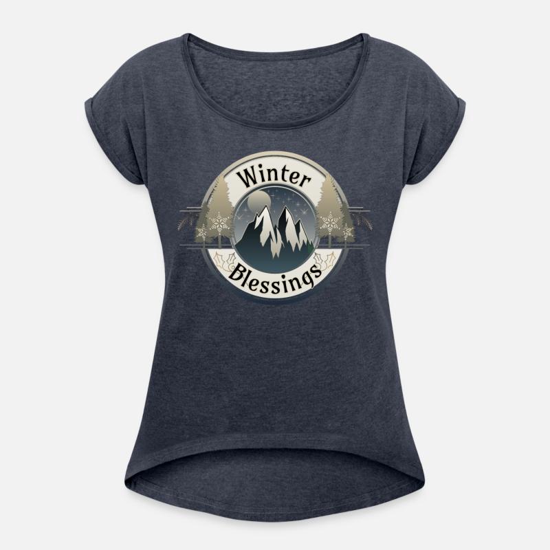 Winter Blessings Mountains and Star Light Badge