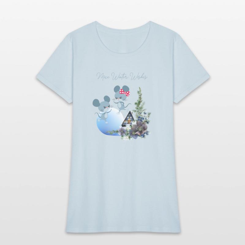 Winter Sweet House with Skating Mice