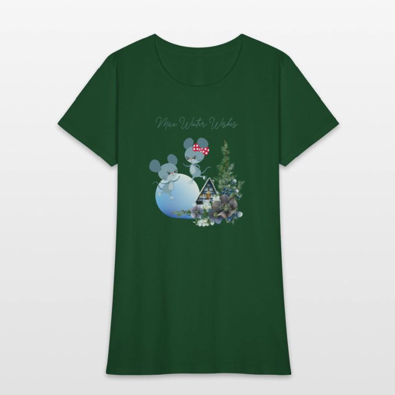 Winter Sweet House with Skating Mice