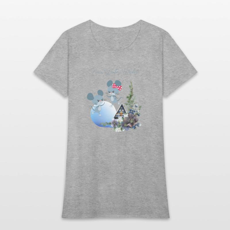 Winter Sweet House with Skating Mice
