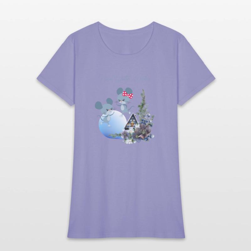 Winter Sweet House with Skating Mice