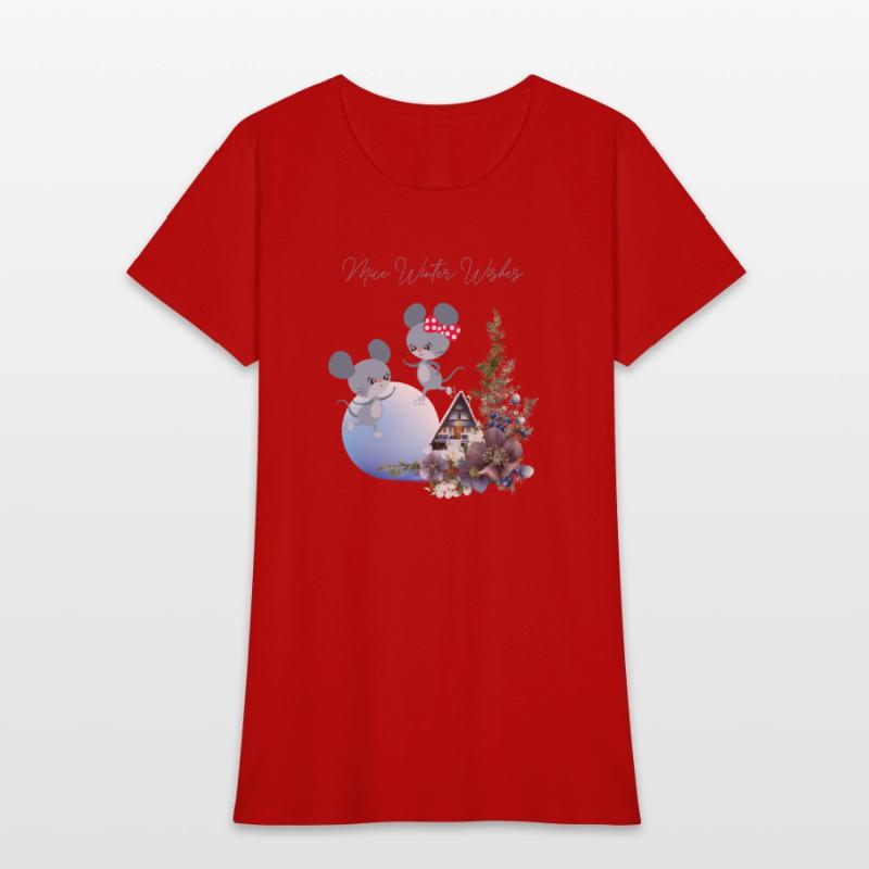 Winter Sweet House with Skating Mice
