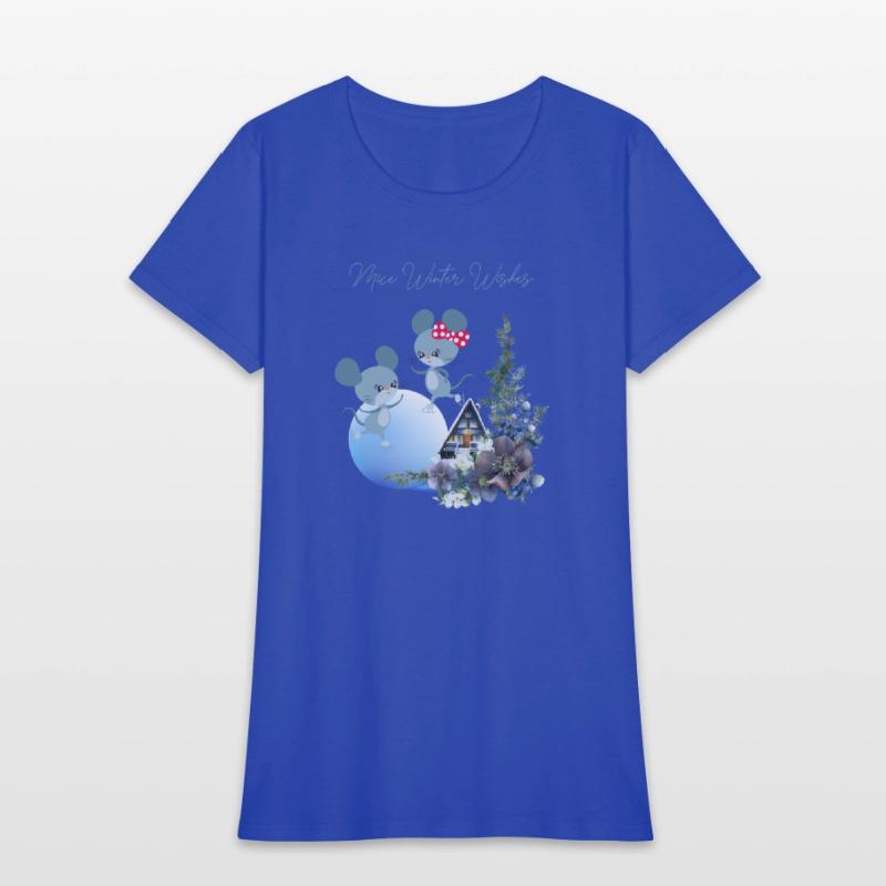 Winter Sweet House with Skating Mice
