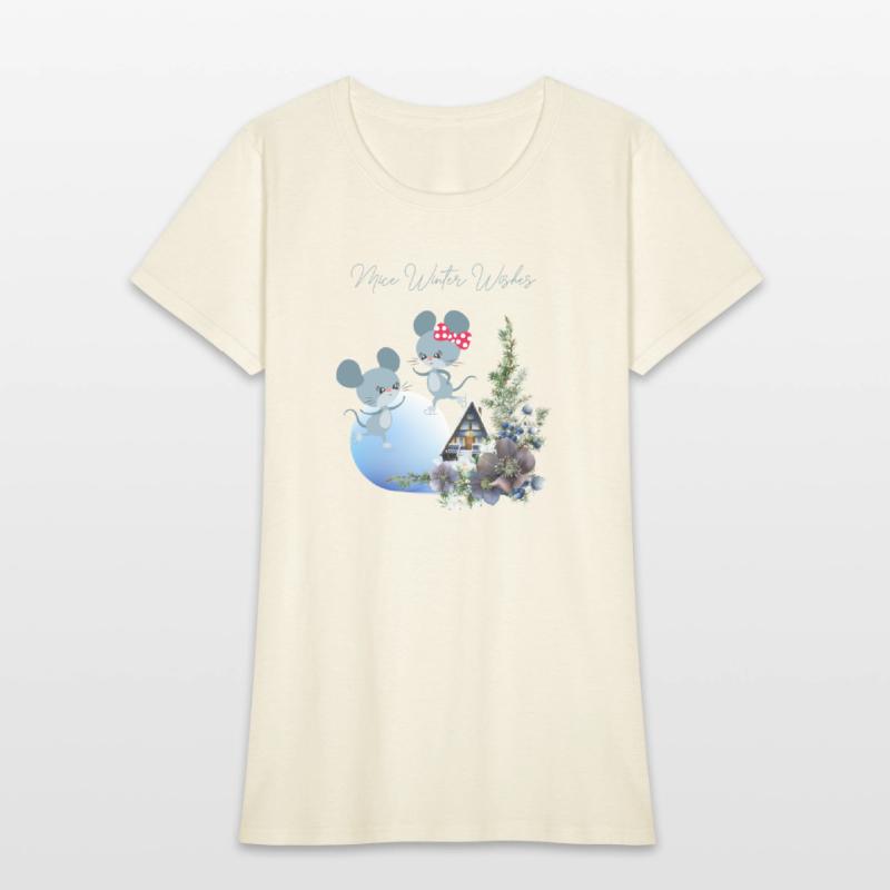 Winter Sweet House with Skating Mice