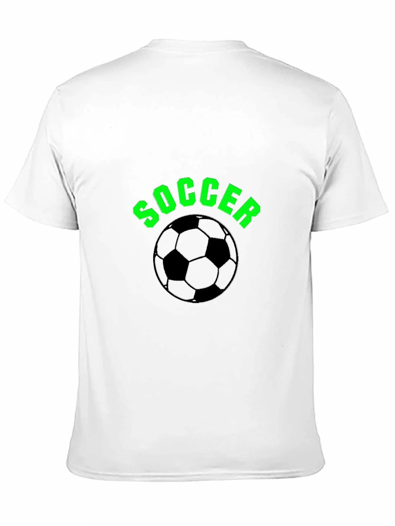 Soccer T-Shirt - Black with Green Text and Ball