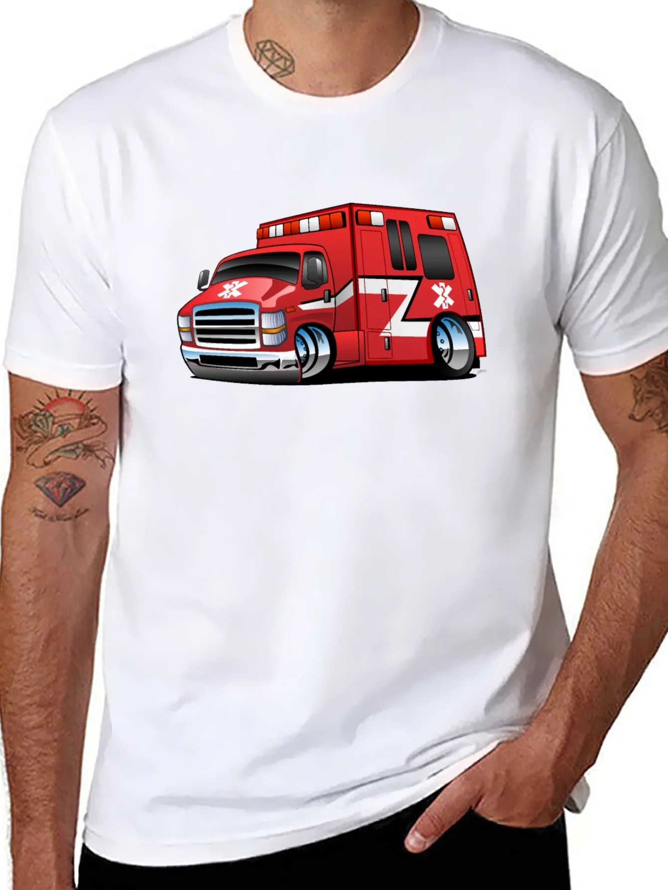Cartoon Ambulance Graphic Tee